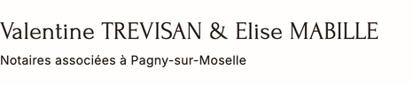 Logo Maîtres Valentine Trevisan et Élise Mabille, notaires associées à Pagny-sur-Moselle